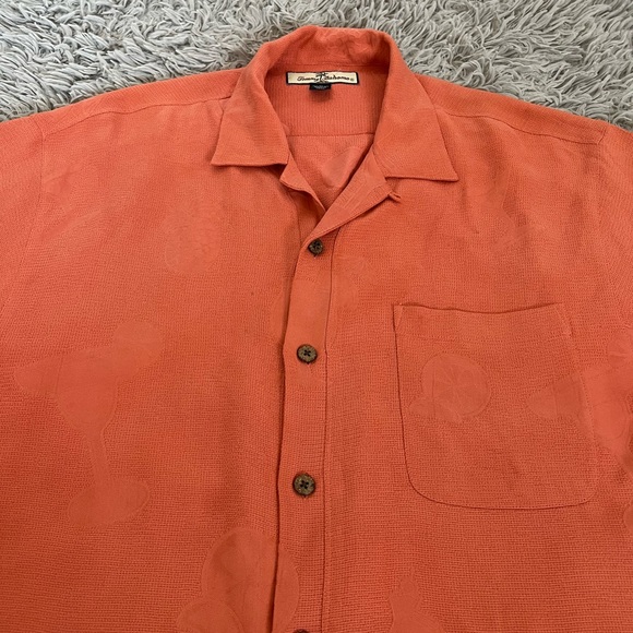 Tommy Bahama Men’s Button Down Isles Silk Camp orange Size M - Picture 8 of 13